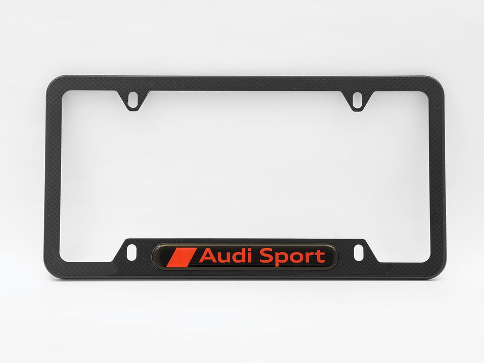 Genuine Audi - Audi Sport License Plate Frame - Carbon Fiber