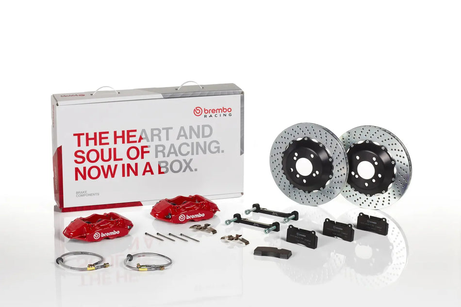 Brembo - 4 Piston GT Big Brake Kit 2-piece Drilled - Front - TT / TTS Mk2