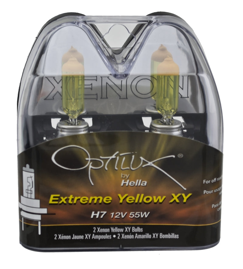 HELLA - Optilux H7 12V/55W XY Extreme Yellow Bulb - Pair