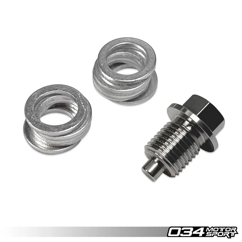 034Motorsport - Billet Magnetic Oil Drain Plug Kit, Audi & VW with Metal Oil Pan - TT