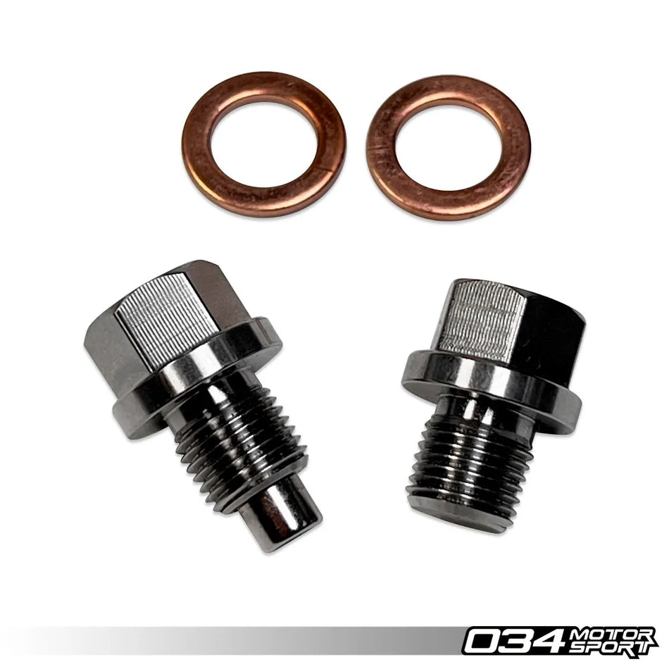 034Motorsport - Rear Differential Magnetic Drain Plug Kit - Audi 8J/8P/8V/8V.5/8S/8Y Quattro Vehicles, VW Mk5/Mk6/Mk7/Mk7.5/Mk8 4Motion Vehicles